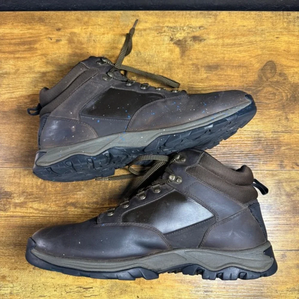Timberland White Ledge Mid A4249 Dark Brown Leather‎ Hiking Boots Mens Size 13